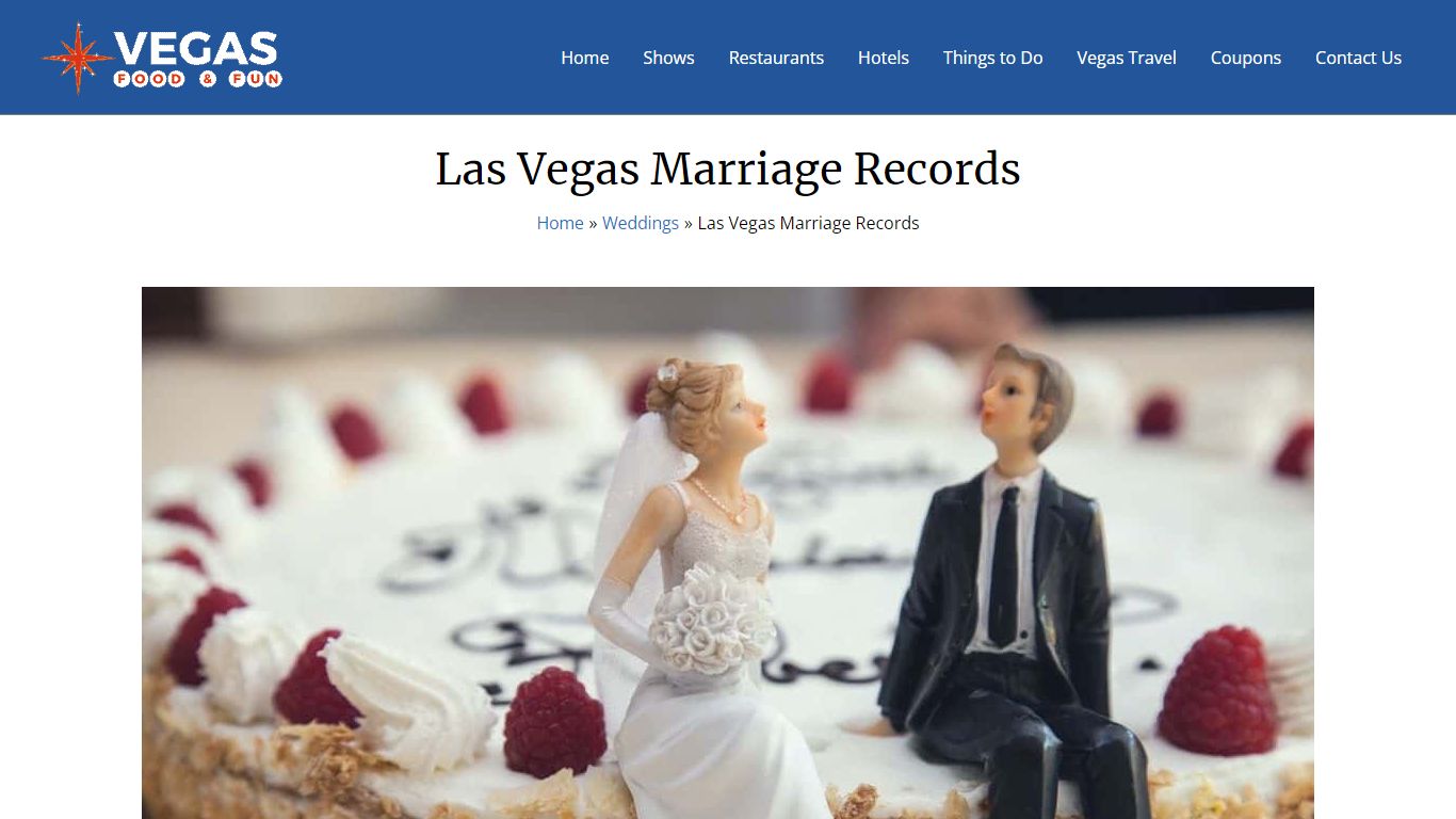 Las Vegas Marriage Records 2022 - Vegas Food & Fun