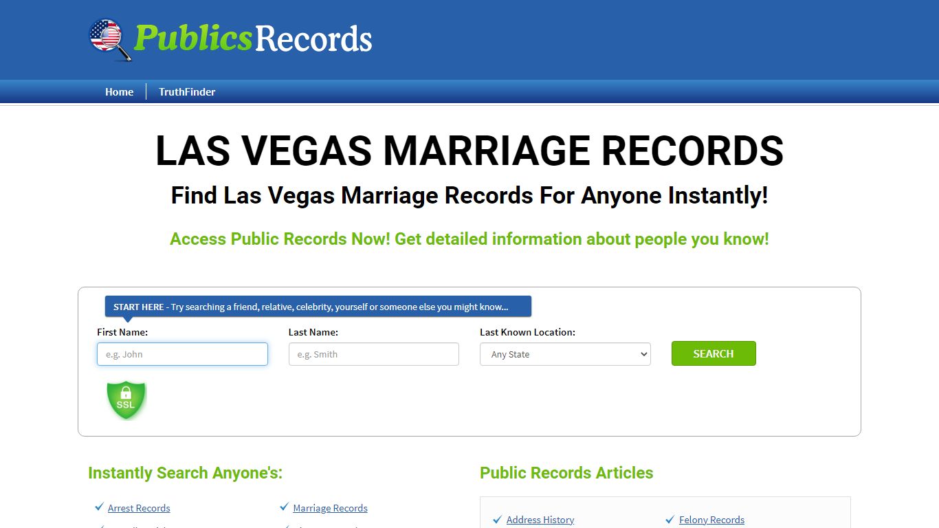 Find Las Vegas Marriage Records For Anyone Instantly!